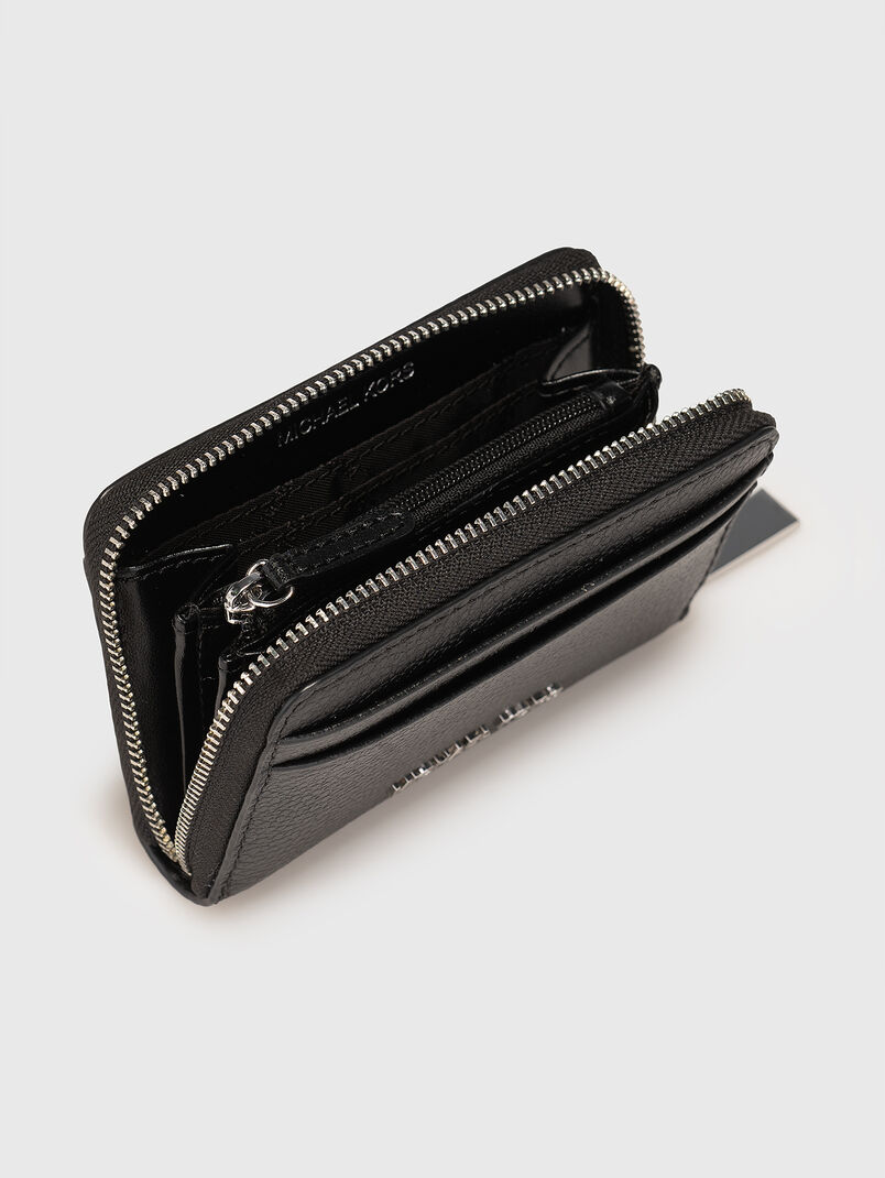 Leather wallet with logo - 3