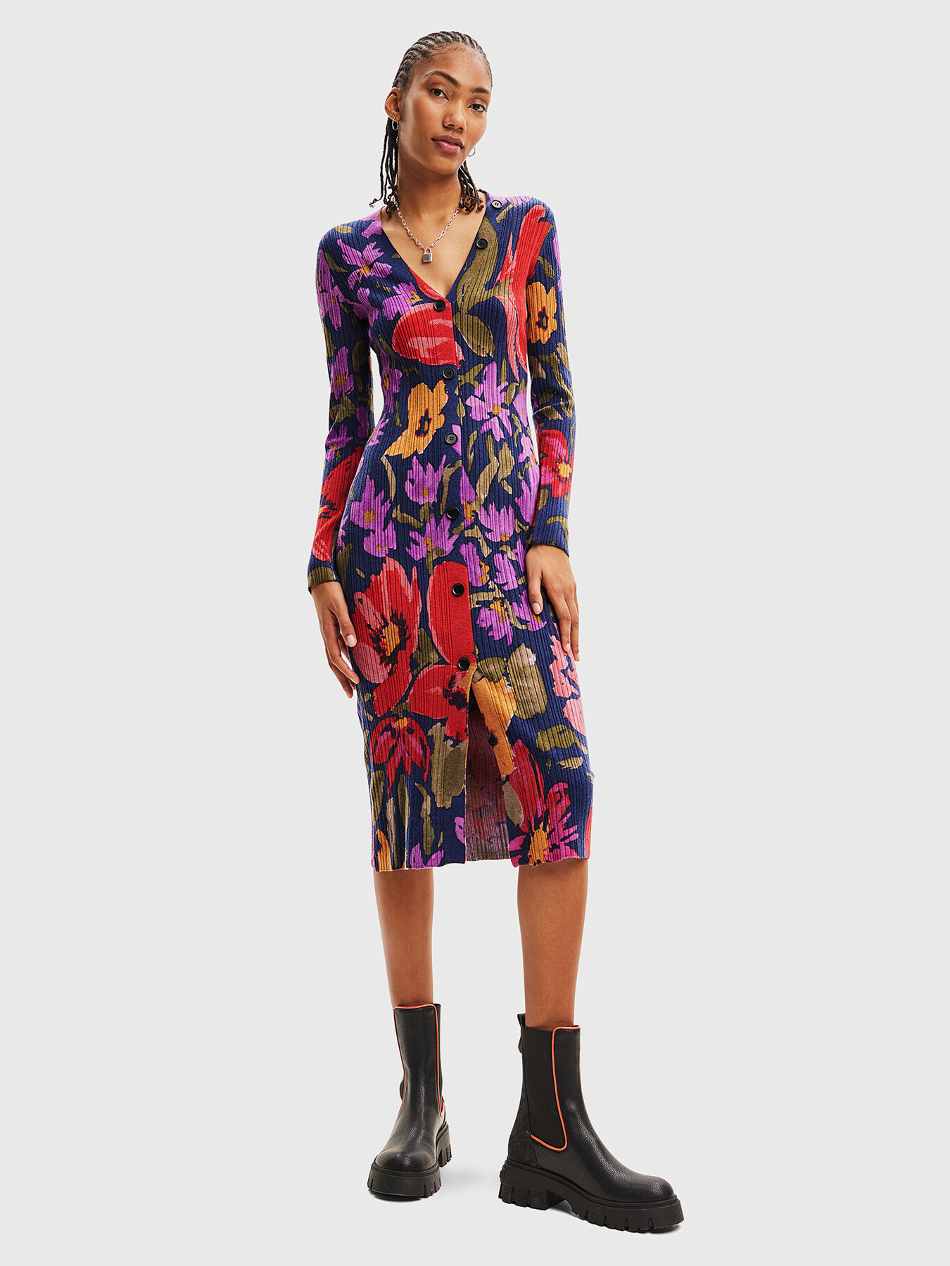 Dress with floral print brand DESIGUAL Globalbrandsstore en