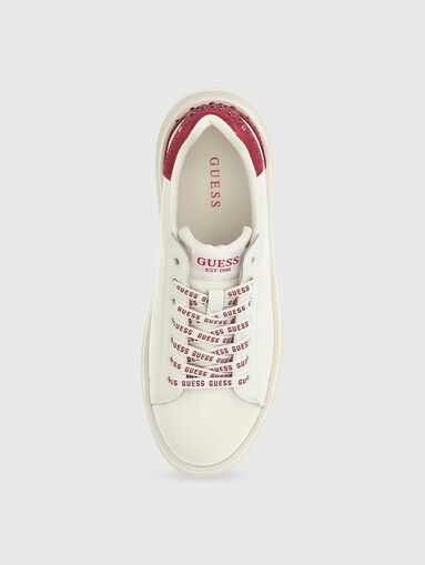 ELBINA genuine leather white sneakers - 5