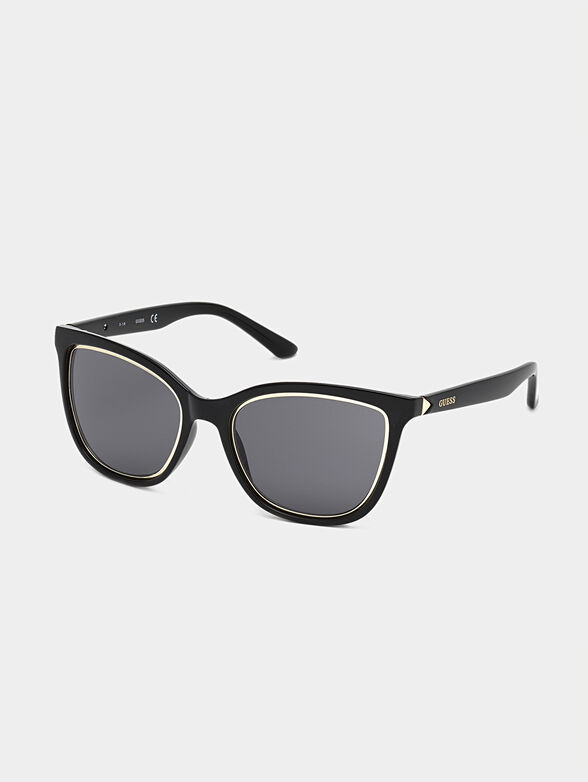 Glasses with black frames and logo detail - 1