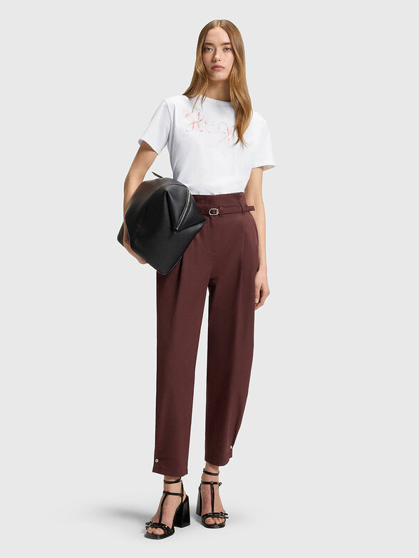 T-shirt with oval neckline - 2