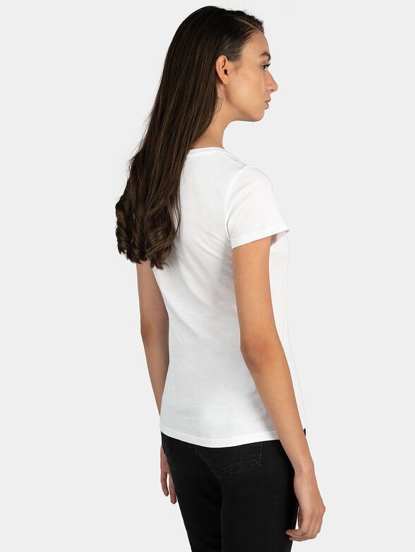 White t-shirt with print and applications - 3