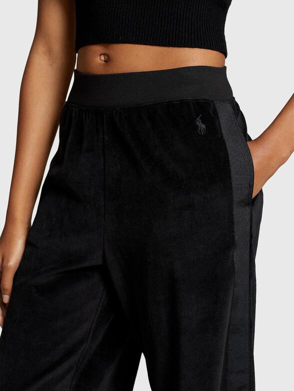 Velvet sports trousers - 3