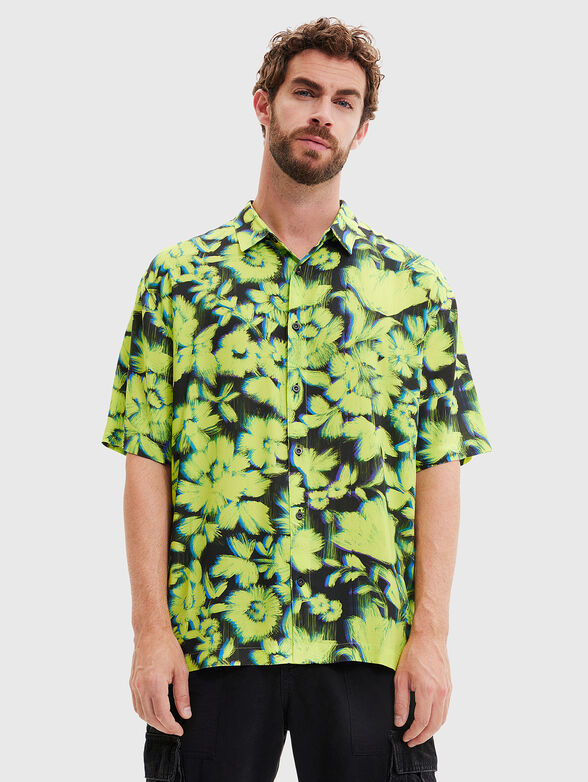 BERTO shirt with short sleeve and floral motifs - 0