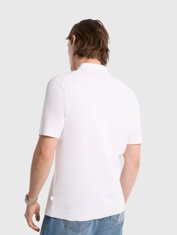 Beige polo shirt with zipper - 2