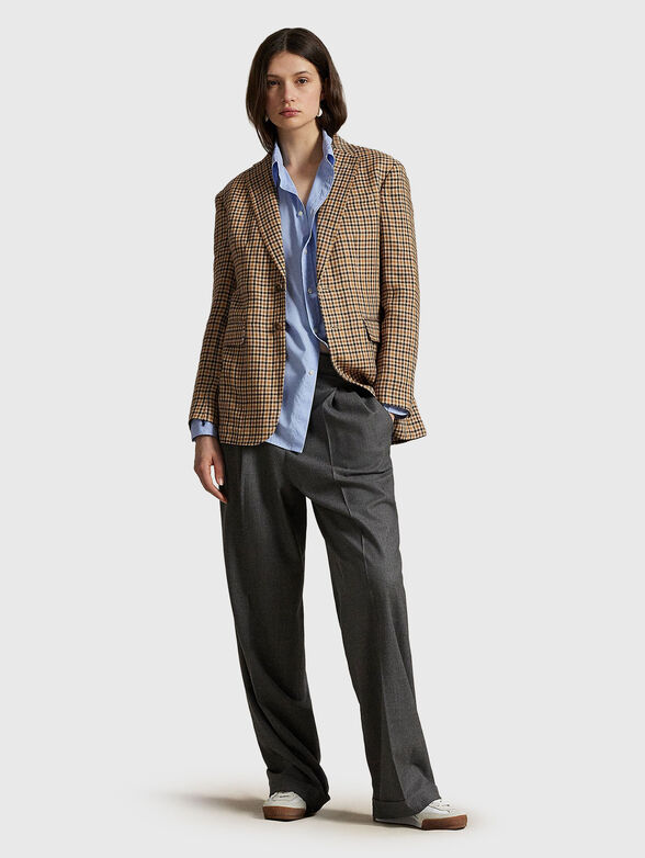 Checked linen jacket - 2