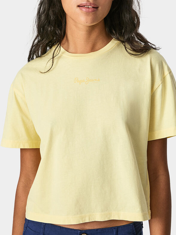 Light blue T-shirt NINA with logo detail - 4