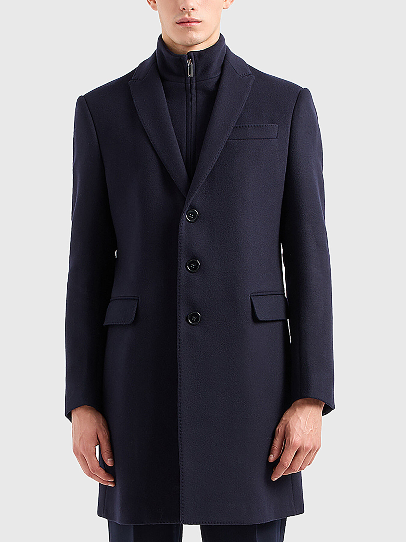 Coat of wool blend brand EMPORIO ARMANI Globalbrandsstore en