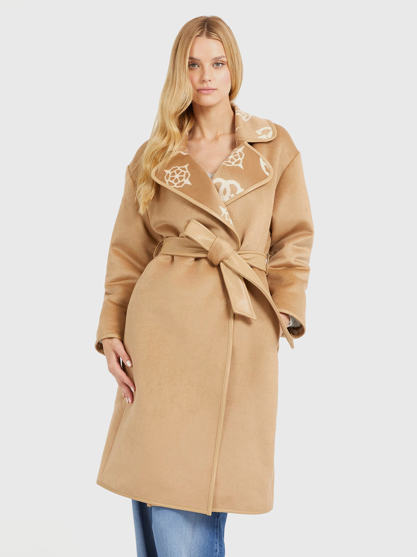 Double face wool blend coat best sale