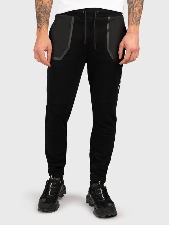 Cotton blend sports trousers  - 1