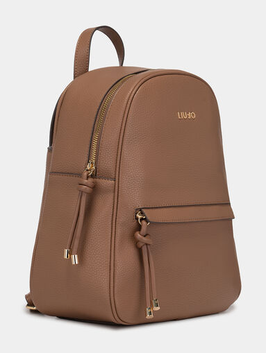 Backpack with metal logo accent - 3