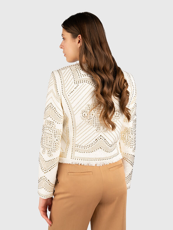HELENE cropped jacket with eyelets - 3