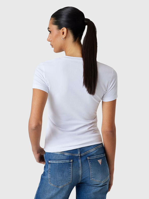 Black cotton T-shirt with logo print - 3