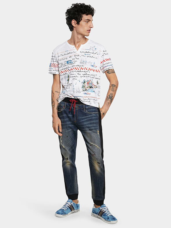 Jeans with textile details - 2