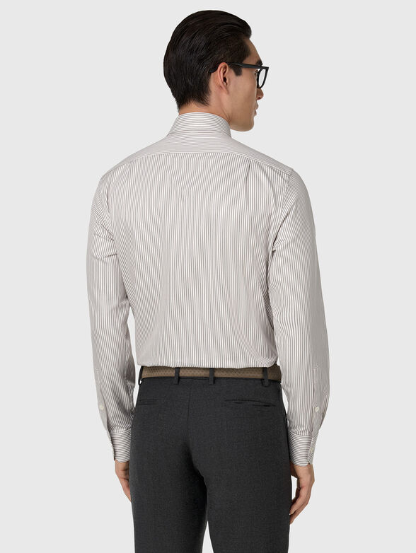 Cotton shirt with stripes - 3