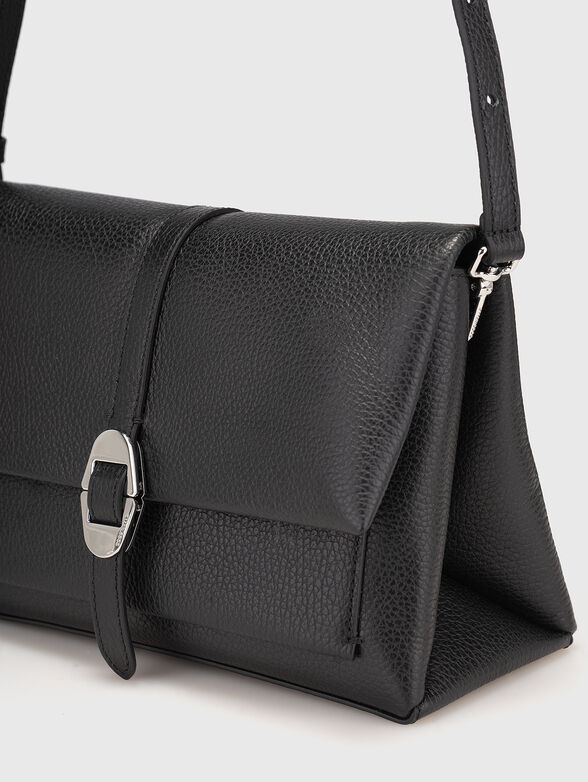 Beige leather shoulder bag - 5