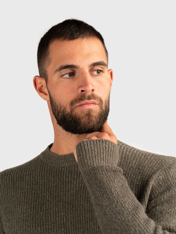 Slim wool blend sweater - 3