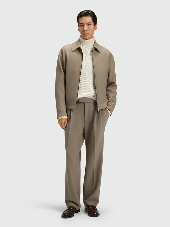 Wool sweater with polo neck - 2