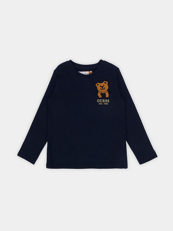 Blouse with contrasting embroidery - 1