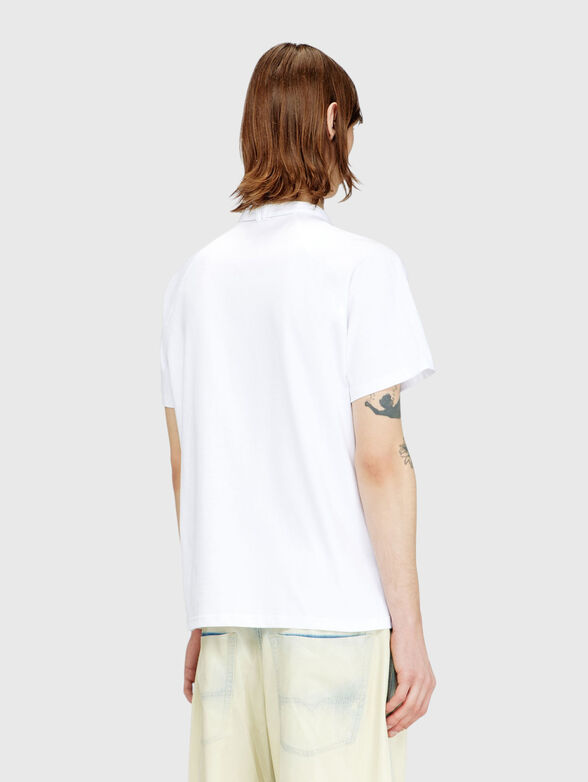 Cotton T-shirt with a biker collar - 3