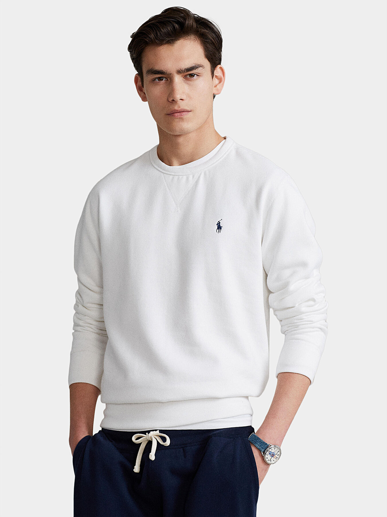 White ralph lauren sweatshirt men's top