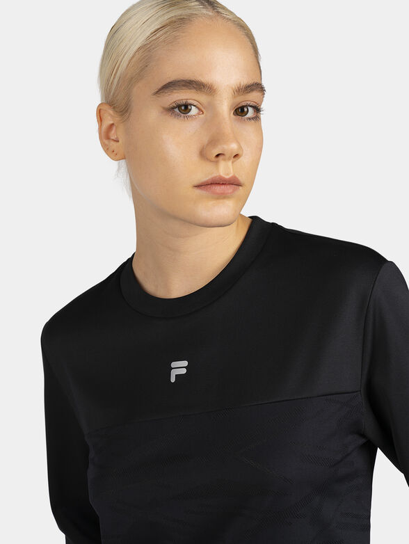 RIMINI black sweatshirt with drawstring - 4