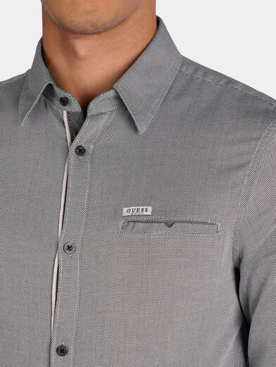 SUNSET Grey cotton shirt - 3