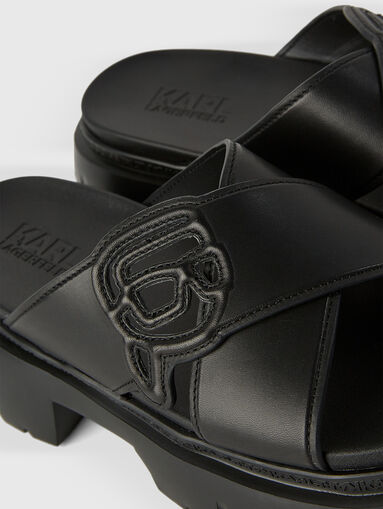SUN TREKKA NFT leather slippers - 4