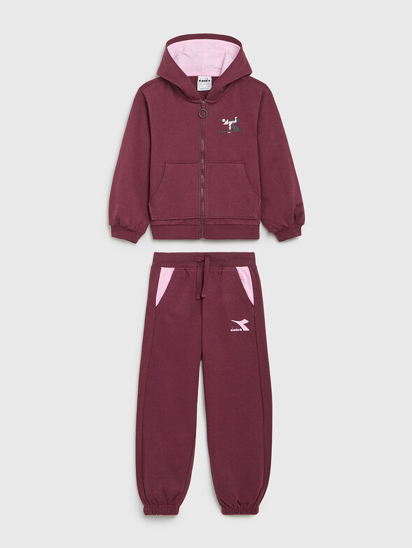 Sports set with fuxia sweatshirt - 1