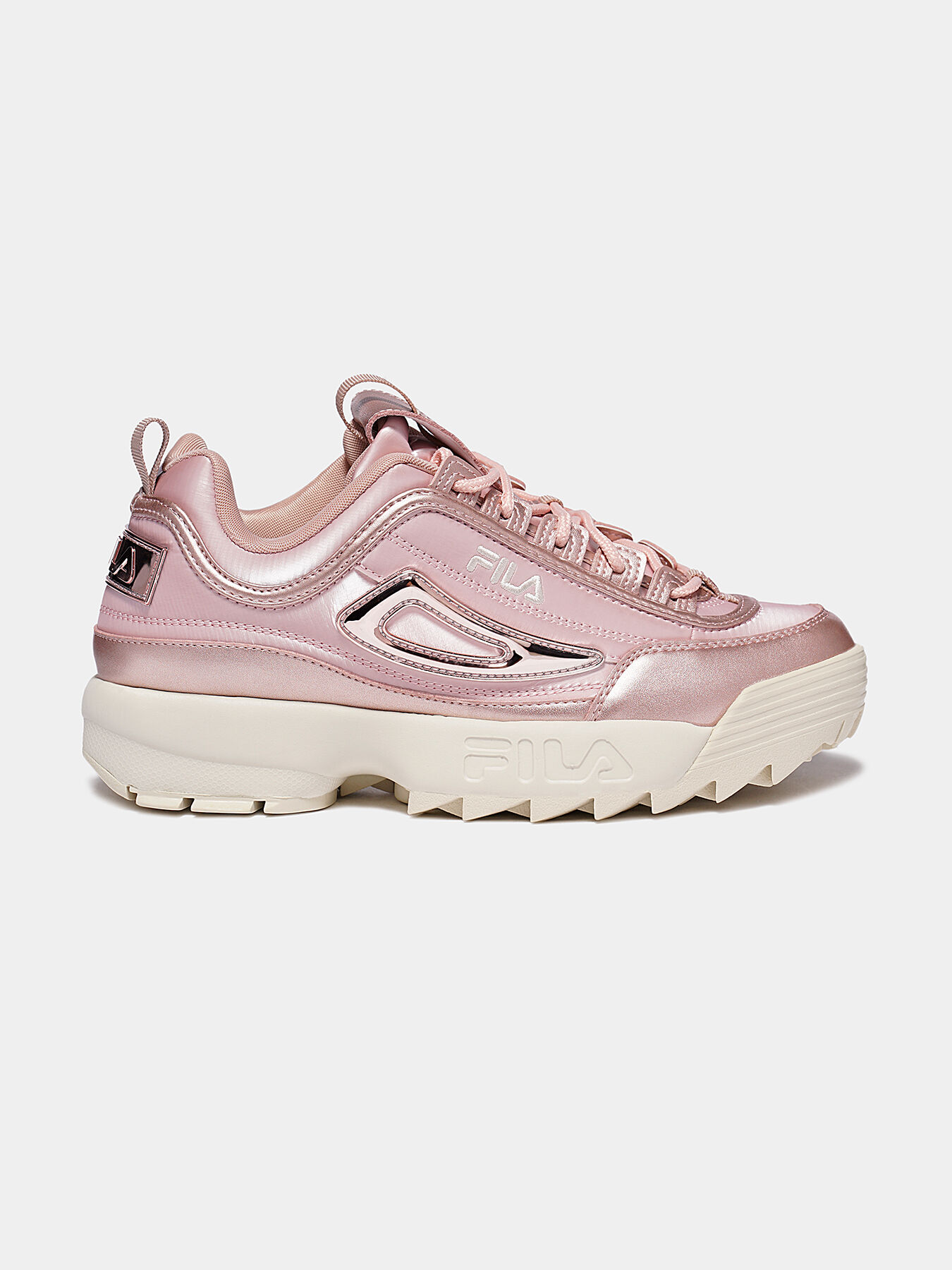 Pink patent fila disruptor online