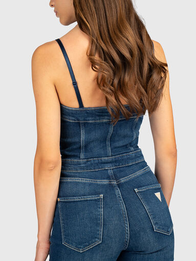 Denim jumpsuit with a zip - 4