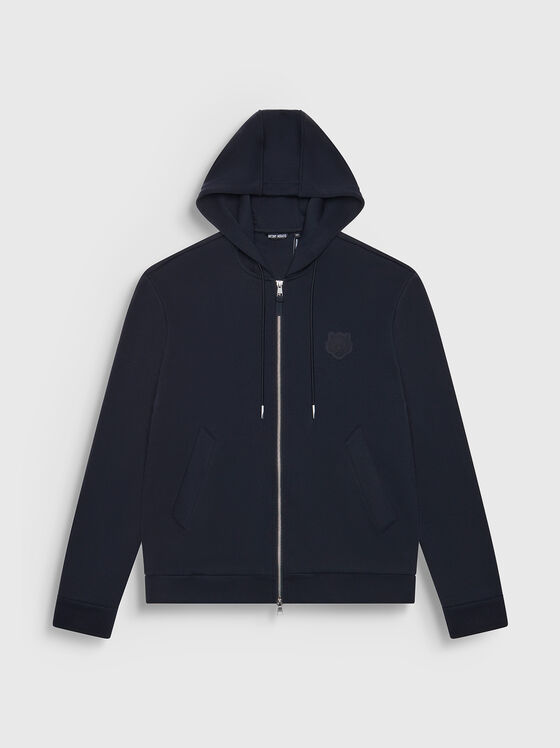 Sweatshirt in dark blue colour with patch - 1