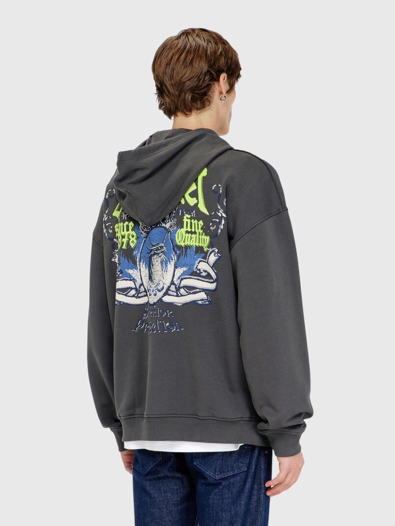 Printed cotton sweatshirt - 3