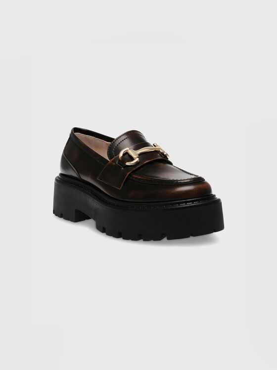 OCCUPY black leather loafers - 2