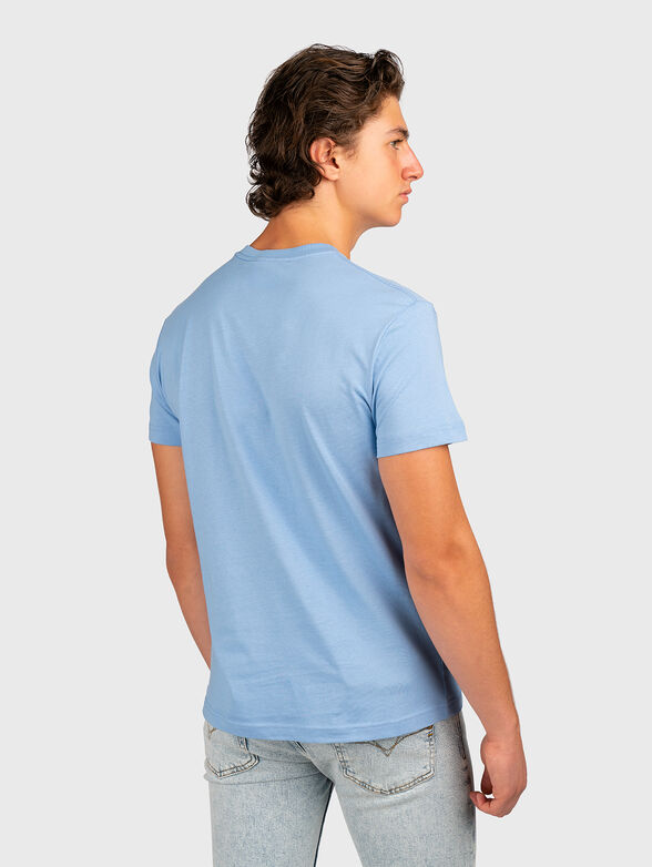 Blue T-shirt with logo print - 3