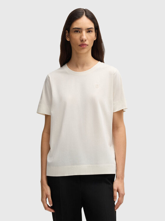 ELPHI2 cotton T-shirt with oval neckline - 1