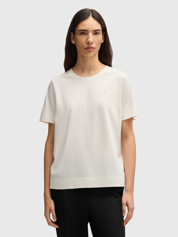 ELPHI2 cotton T-shirt with oval neckline - 1