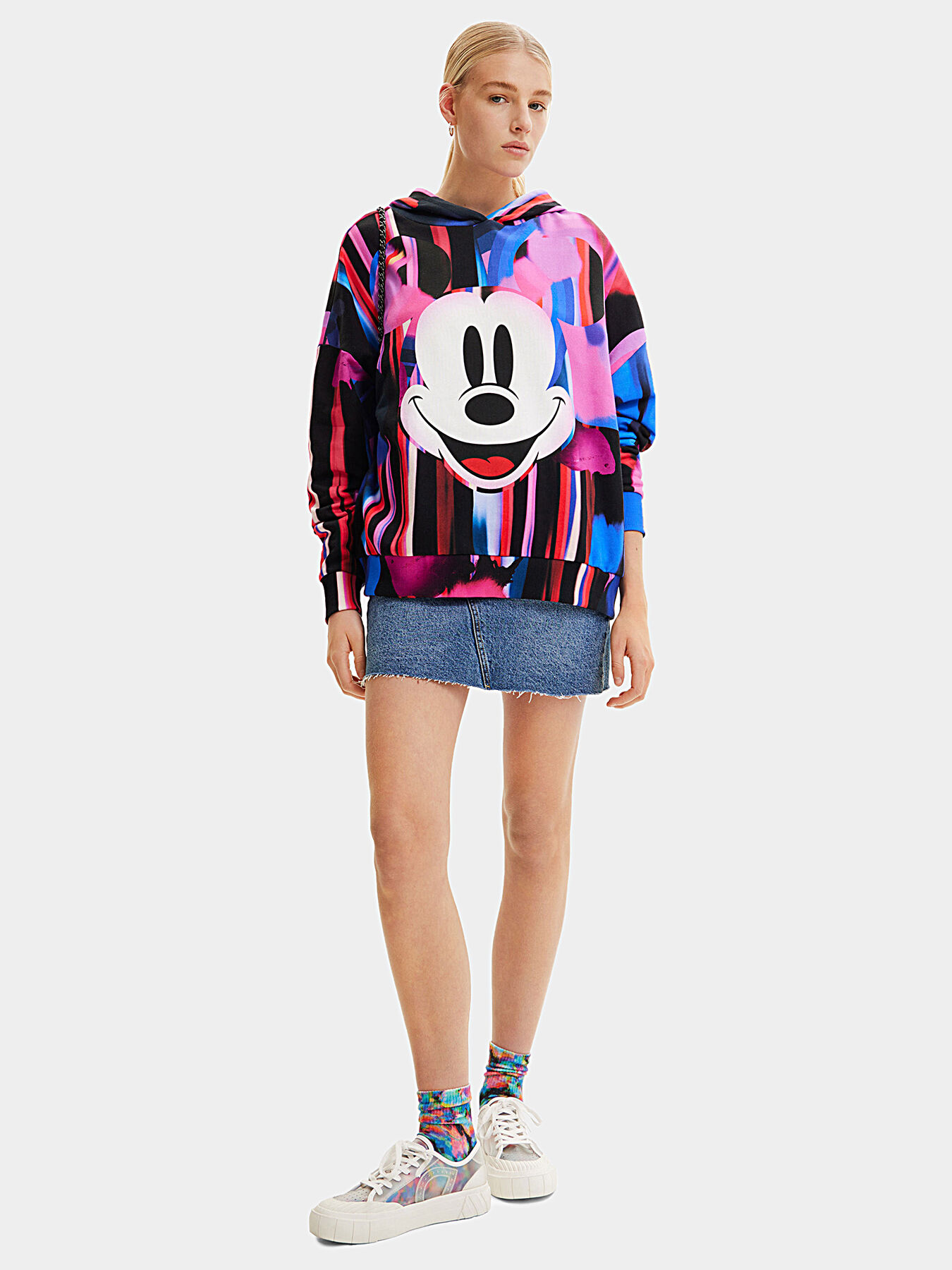 トップス Desigual Sweat-Shirt MickeyMouse 2023AW Multicolored Mickey Mouse sweatshirt brand DESIGUAL
