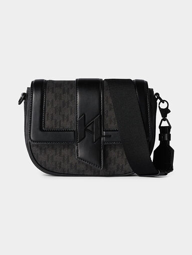 Crossbody bag with monogram logo print - 3