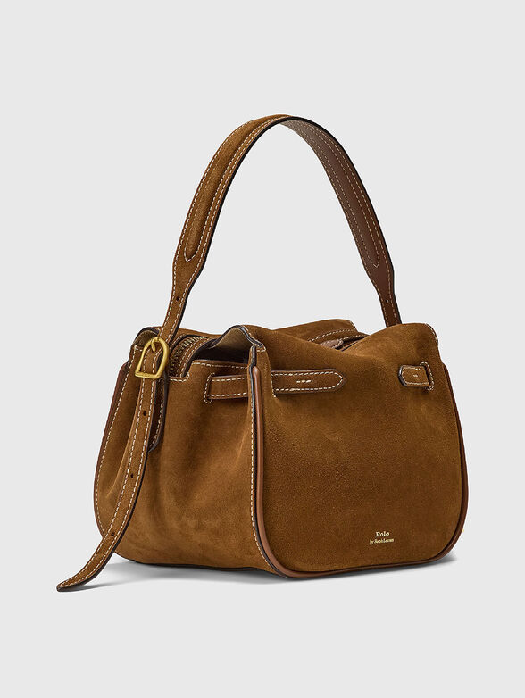 Suede bag with long handle - 5