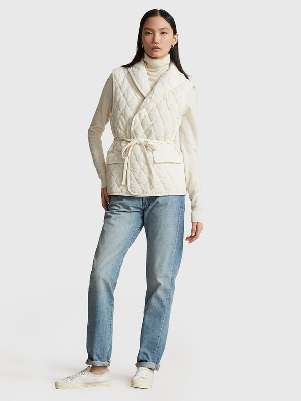 Vest with belt and quilted effect - 2