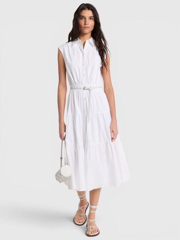 Black cotton midi dress  - 1