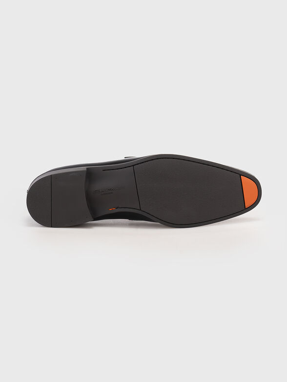 Black calf leather loafers - 5