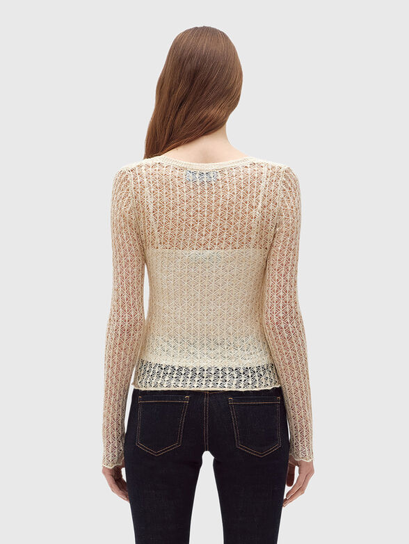 Crochet sweater with a V-neck - 3