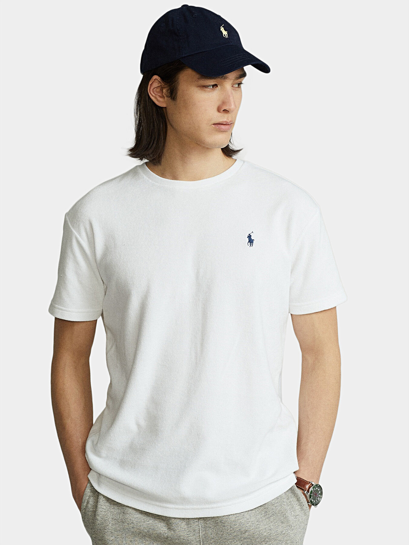 White T shirt with logo embroidery brand POLO RALPH LAUREN Globalbrandsstore en