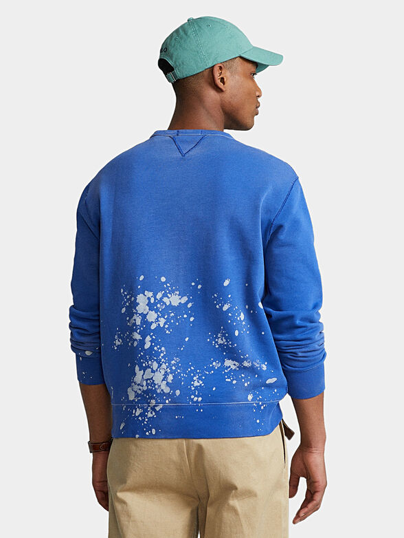Sweatshirt in blue with art print - 4