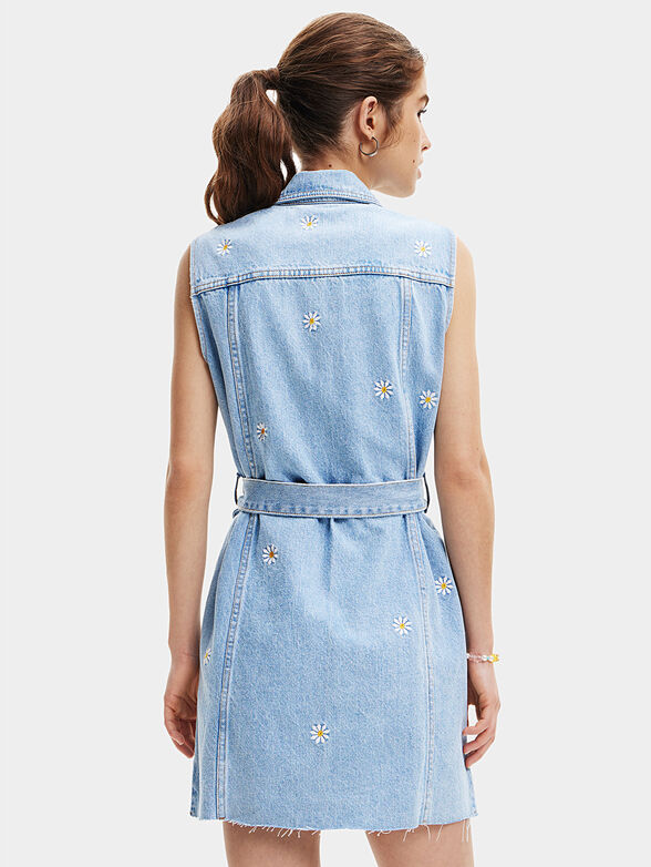 VIRGINN denim dress with belt - 2