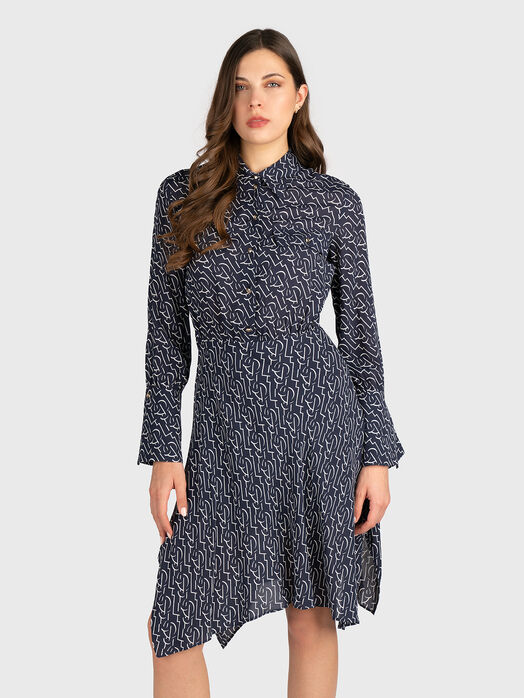 Midi dress with logo print