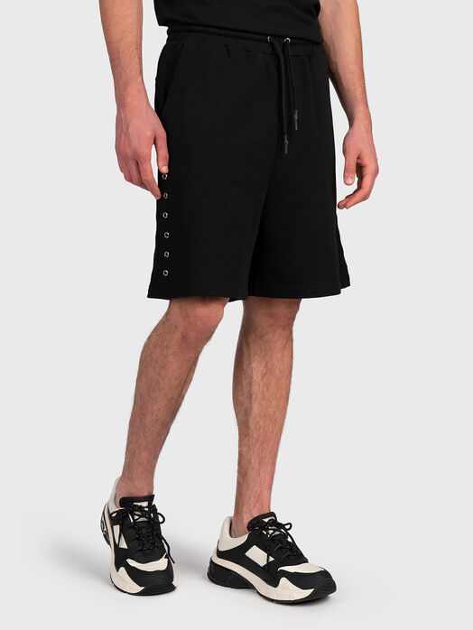 Black short pants with eyelets