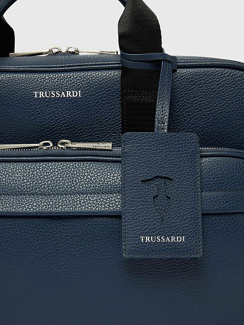 Black leather laptop bag - 3